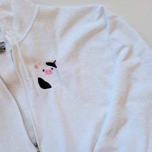 Squishmallow sweatshirt jacket full-zip, full-zip embroidered jacket.